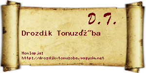 Drozdik Tonuzóba névjegykártya